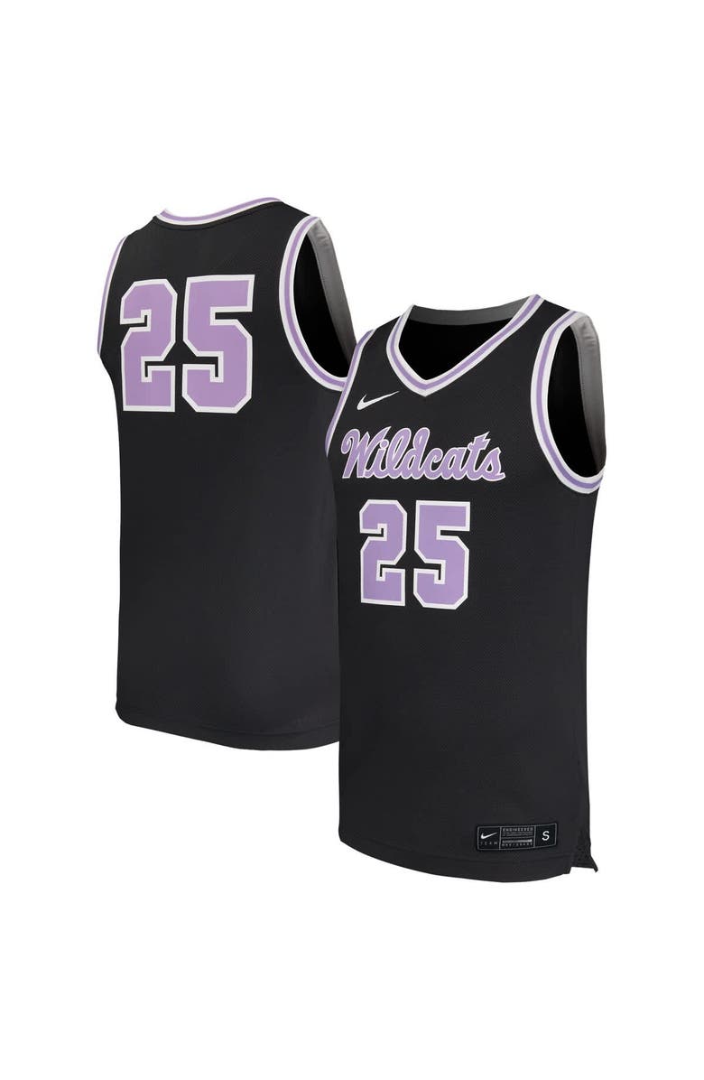 Nike Men's Nike #25 Black Kansas State Wildcats Replica Basketball Jersey, Alternate, color, Black
