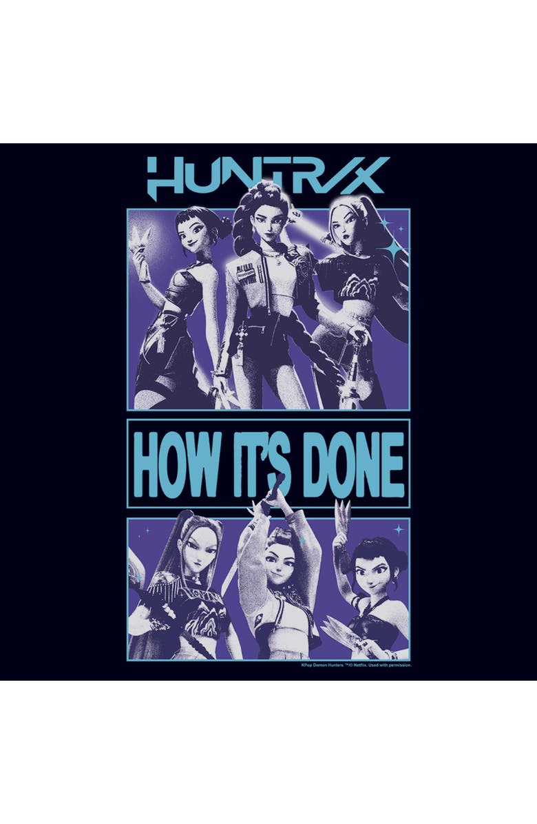 KPop Demon Hunters Women's KPop Demon Hunters Huntrix How It's Done  Graphic T-Shirt, Alternate, color, Navy Blue