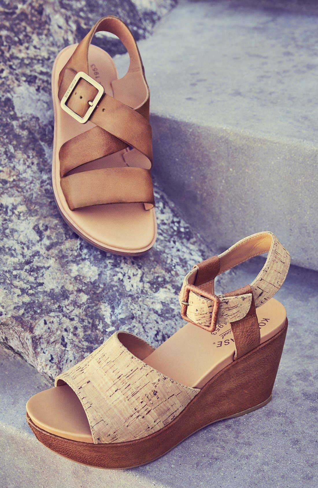 'Keirn' Platform Wedge Sandal, Alternate, color, BLACK
