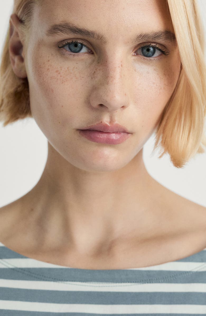 MANGO Stripe Cotton T-Shirt, Alternate, color, 