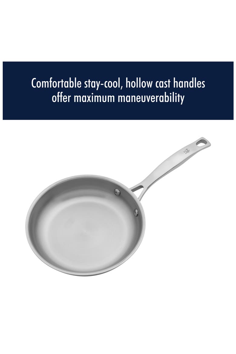 Clad H3 Two-Piece Stainless Steel Frying Pan Set, Alternate, color, SILVER