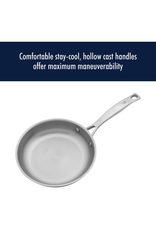 Henckels Cutlery Clad H3 Two-piece Stainless Steel Frying Pan Set In Silver