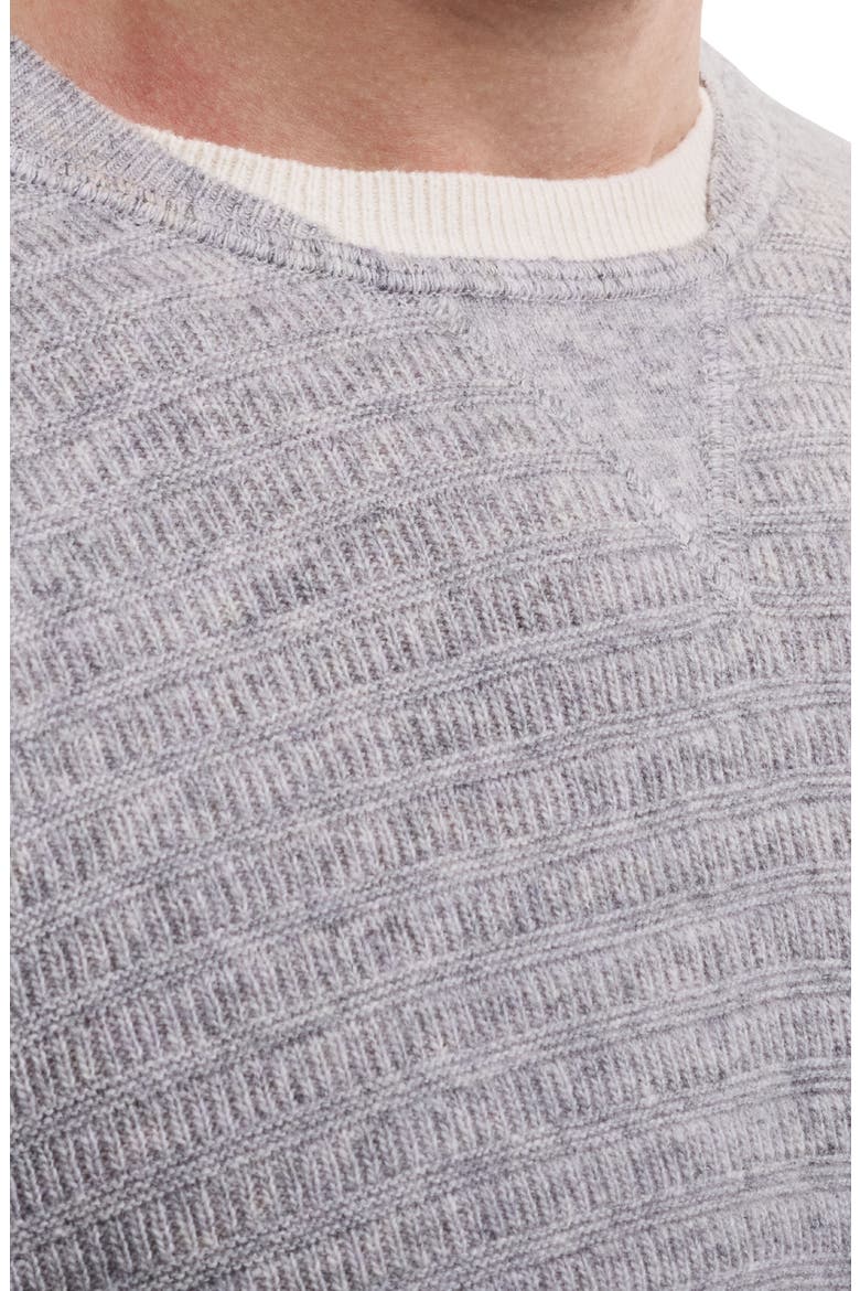 Wool & Cashmere Crewneck Sweater, Alternate, color, SMOKE GREY