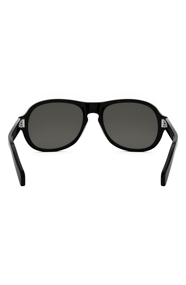 CELINE Bold 3 Dots 56mm Pilot Sunglasses, Alternate, color,