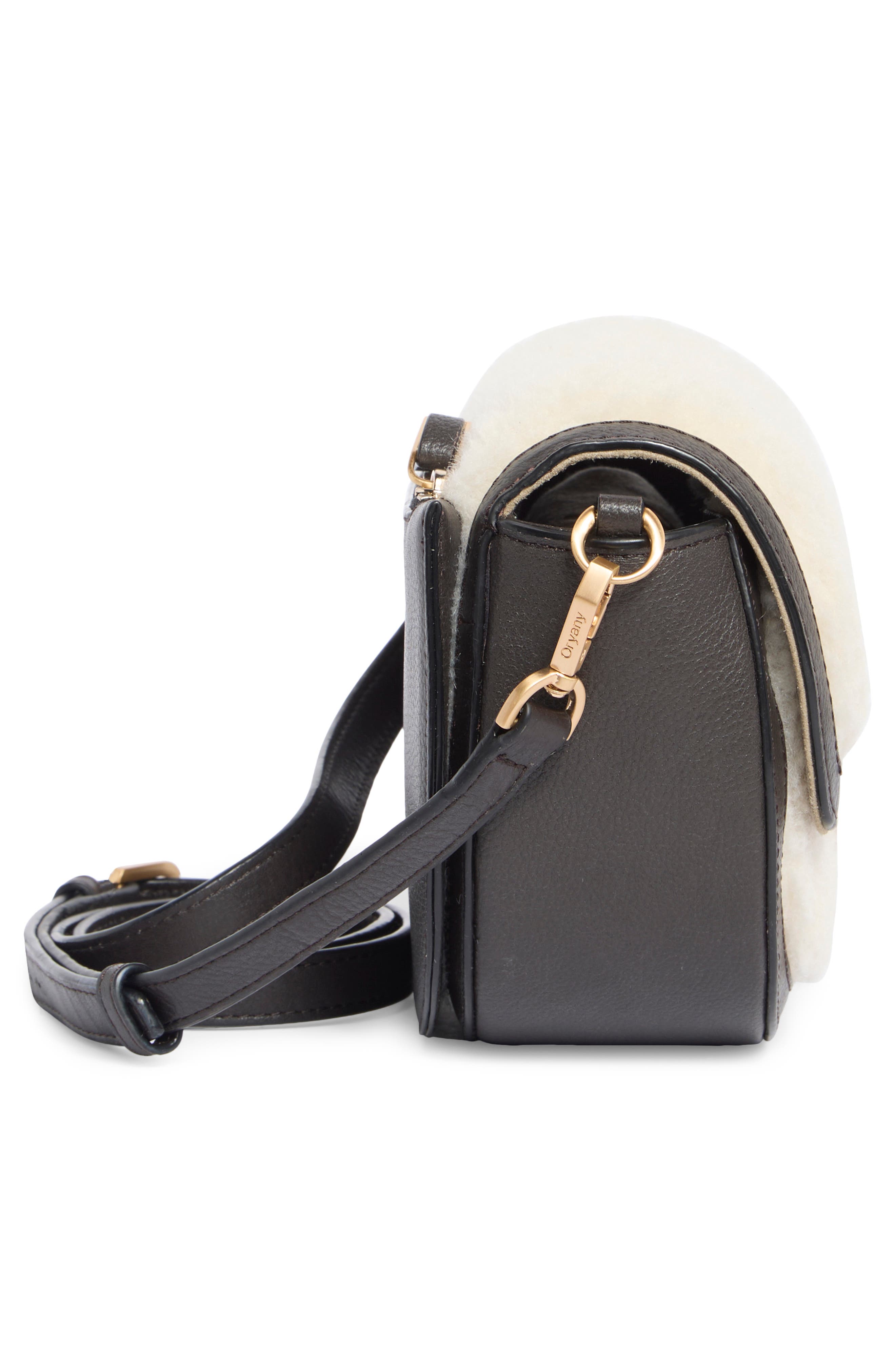 Lottie Faux Fur Crossbody Bag, Alternate, color, IVORY