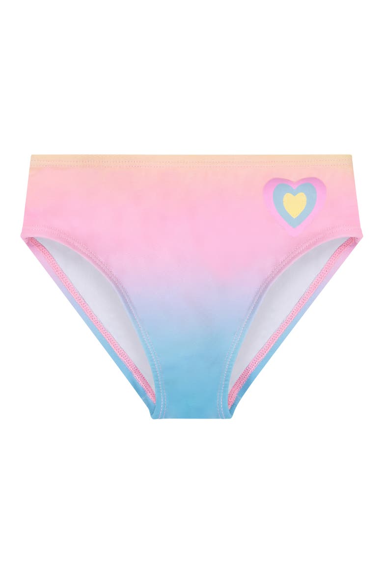 Kids' Ombré Ruffle Two-Piece Swimsuit, Alternate, color, RAINBOW OMBRE