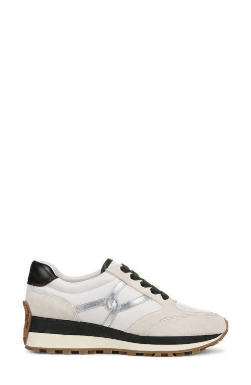 Shop Veronica Beard Valentina Slip-on Sneaker In White/silver/black