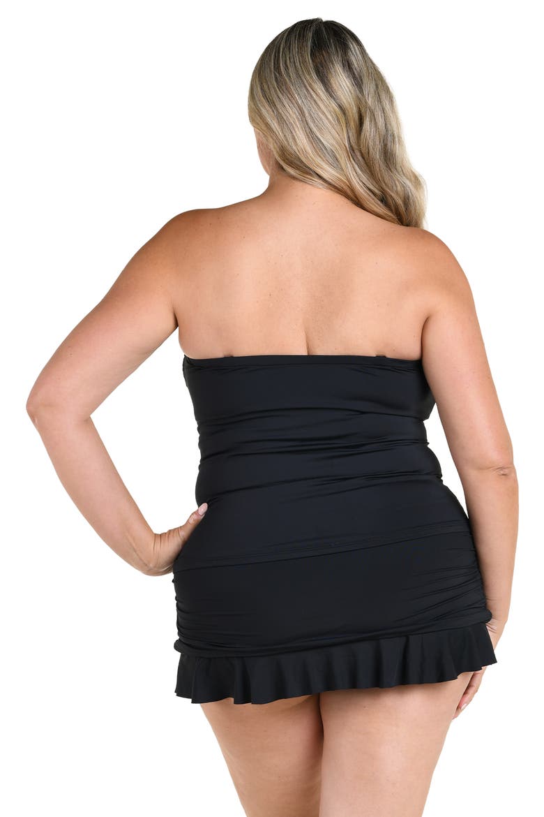 Island Goddess Ruffle Tankini Top, Alternate, color, BLACK