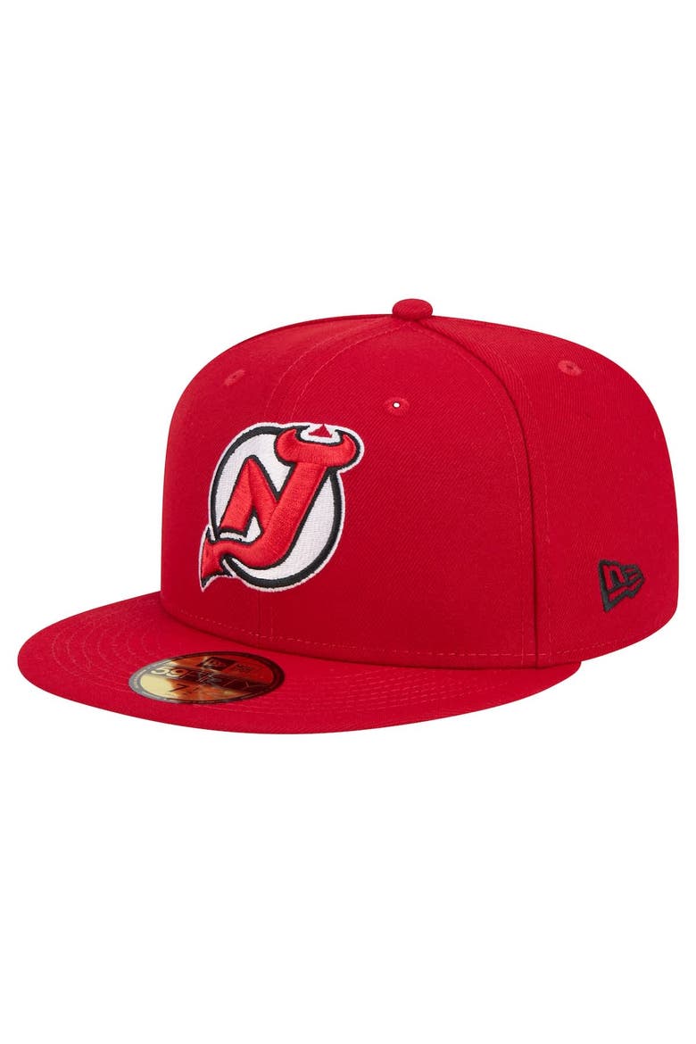Men's New Era Red New Jersey Devils Core 59FIFTY Fitted Hat, Main, color, Red