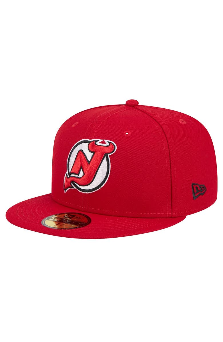 New Era Men's New Era Red New Jersey Devils Core 59FIFTY Fitted Hat, Main, color, Red