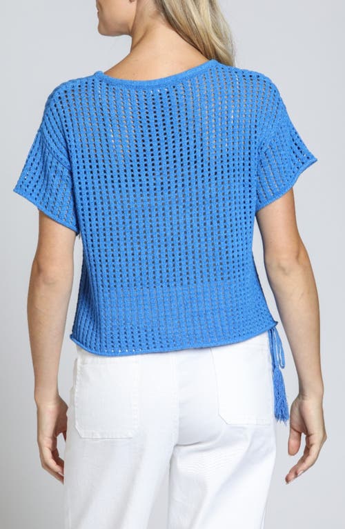 Apny Open Stitch Short Sleeve Sweater