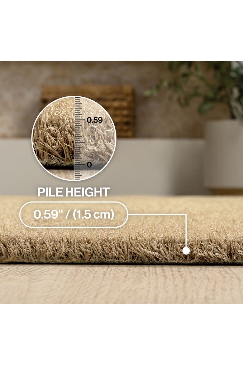 Peater Classic Casual Commercial Natural Coir Indoor/Outdoor Mat, Alternate, color, Bleach