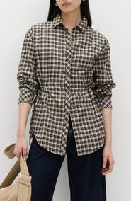 M&S Drawstring Waist Cotton Shirt