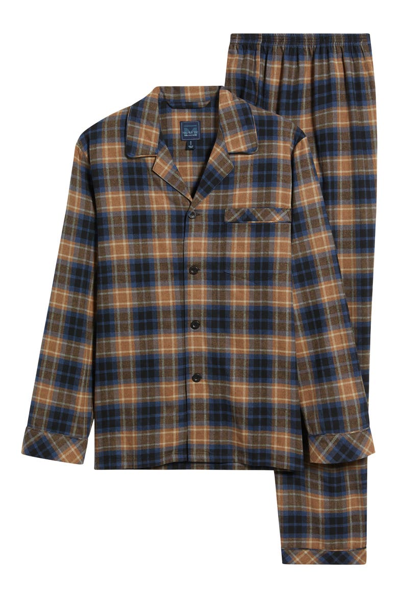 Time Out Flannel Pajamas, Alternate, color, SIENNA