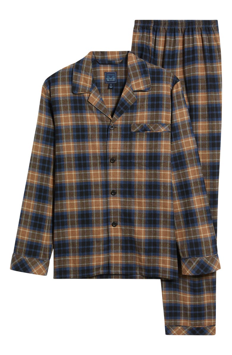 Majestic International Time Out Flannel Pajamas, Alternate, color, Sienna