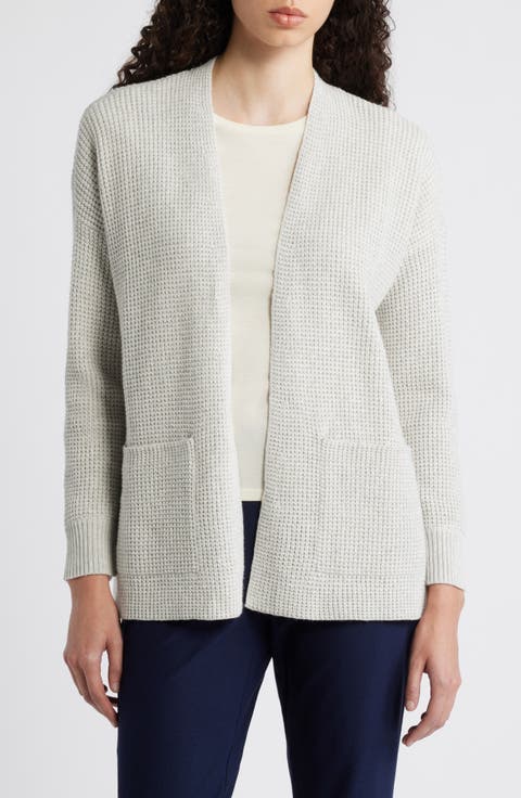 Open Front Organic Cotton & Recycled Cashmere Cardigan