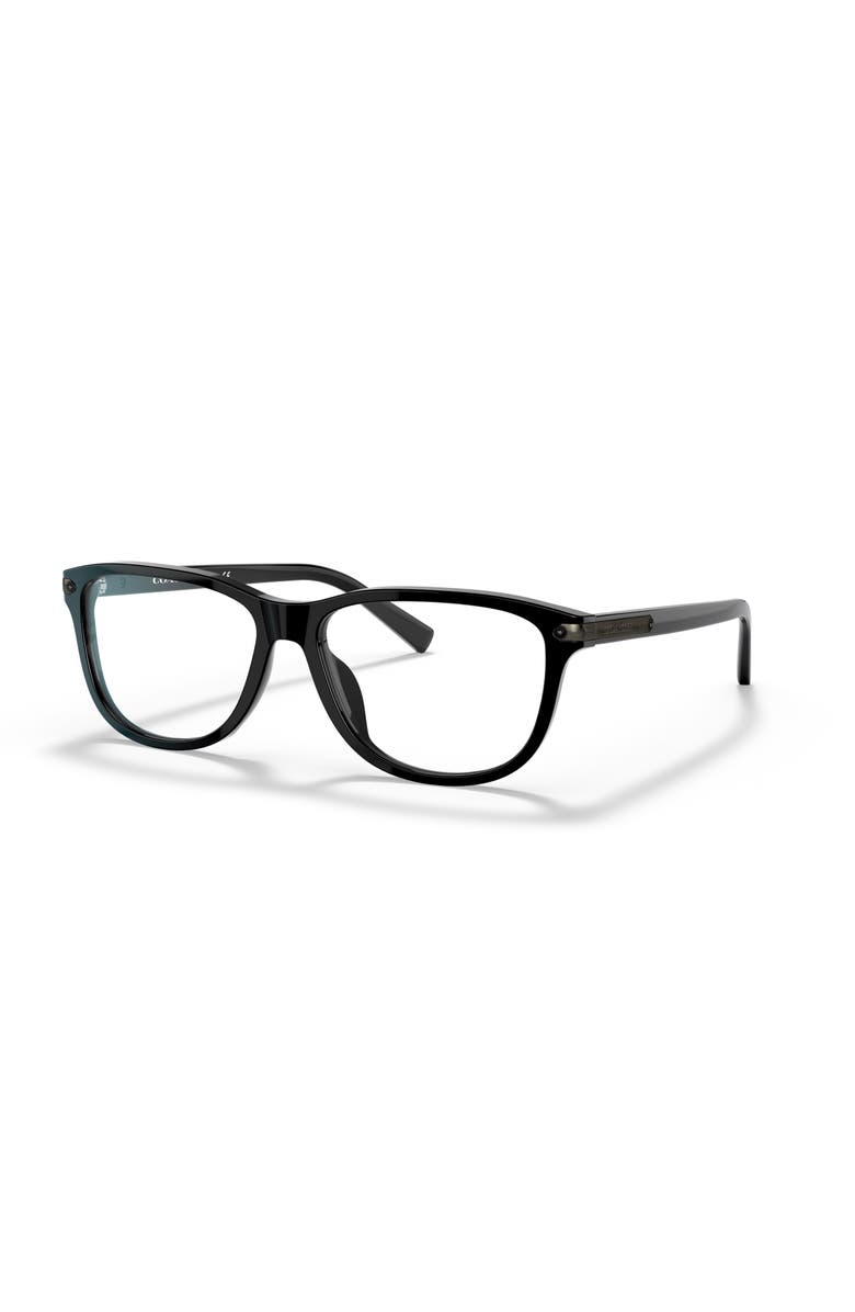 COACH 58mm Rectangle optical glasses, Main, color, Black
