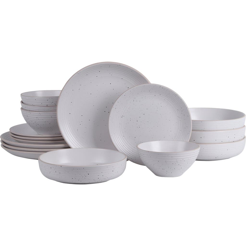 Stone Lain Lauren Stoneware 16-piece Dinnerware Set In White