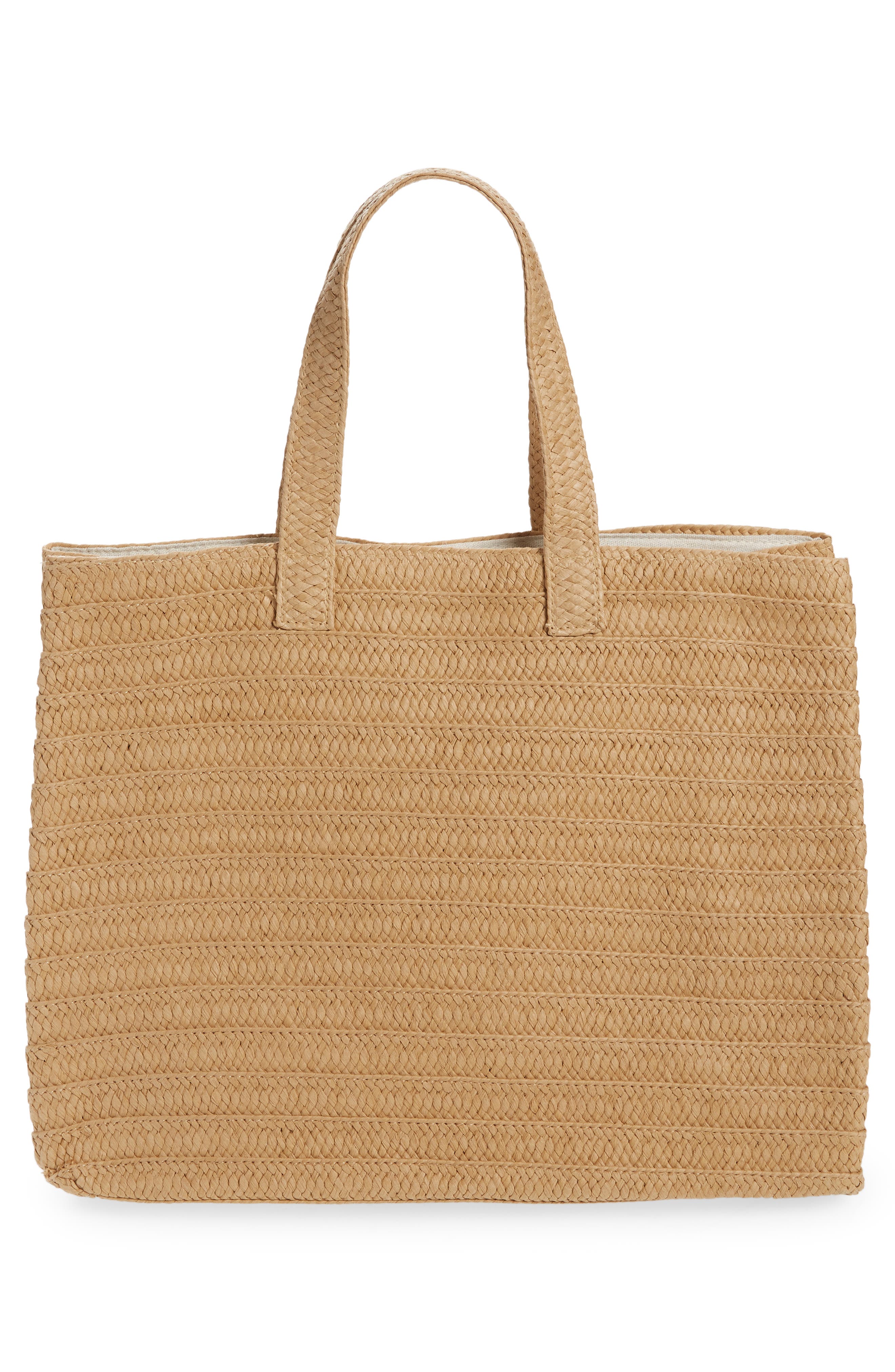 BTB Los Angeles Sunny Side Up Straw Tote, Alternate, color, 