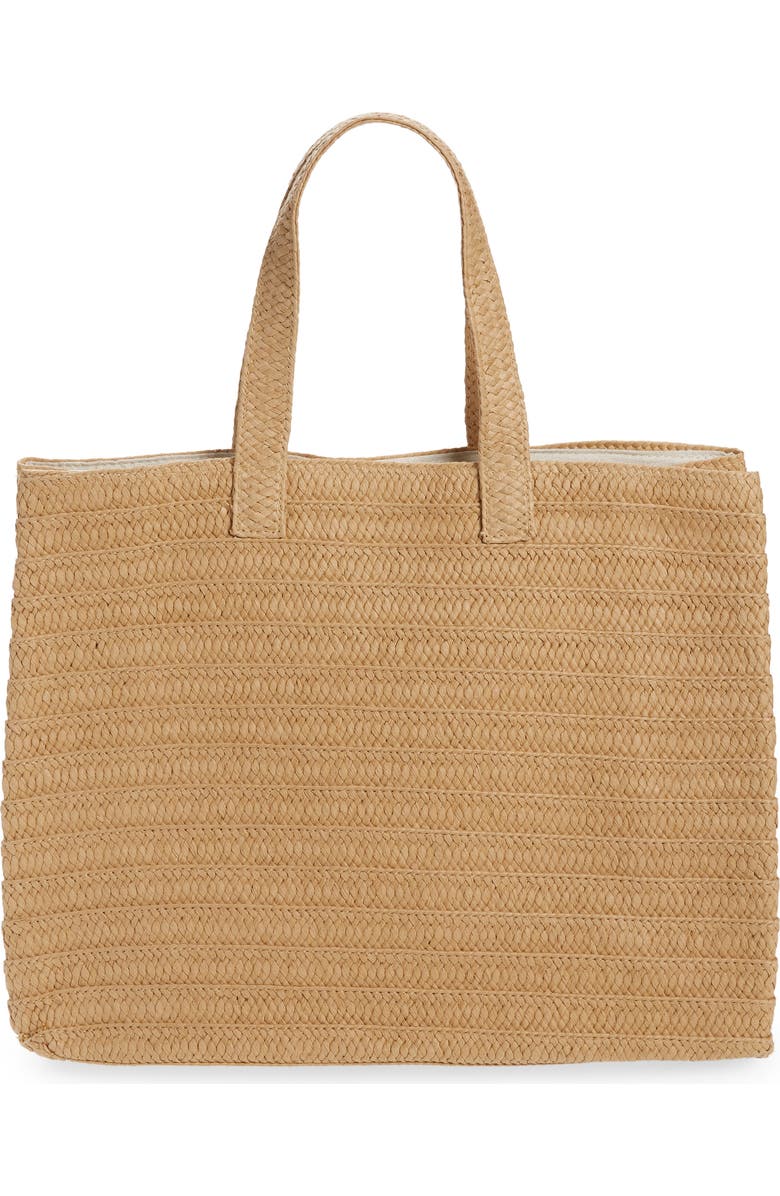 BTB Los Angeles Sunny Side Up Straw Tote, Alternate, color,