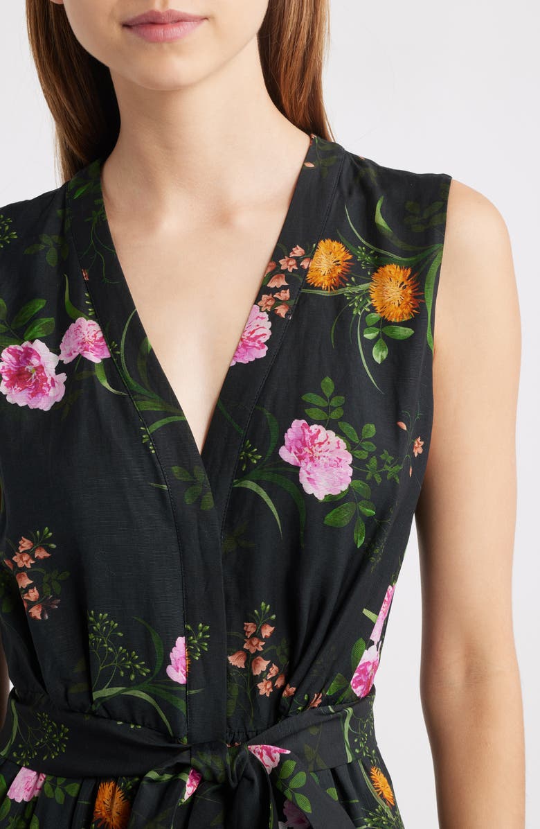 KOBI HALPERIN Violet Sleeveless Tiered Midi Dress, Alternate, color, Black Multi