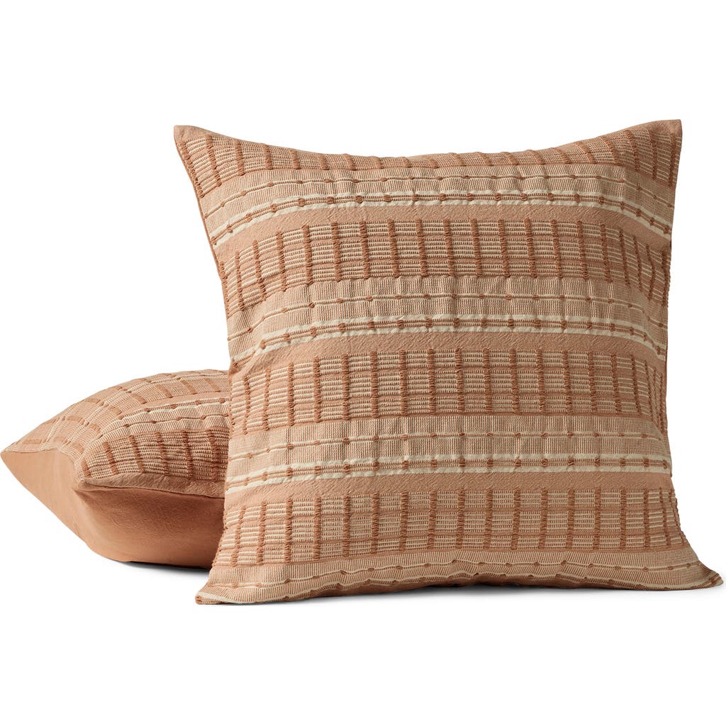 Coyuchi Sea Ridge Accent Pillow Cover In Brown