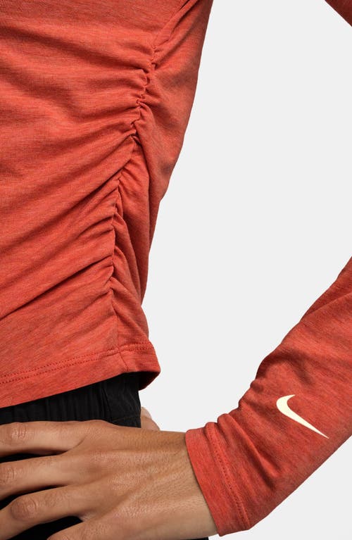 Nike Chill Stretch Cotton Blend T-shirt In Orange