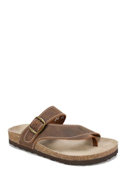 Carly Leather Footbed Sandal