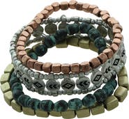OLIVIA WELLES Set of 4 Salma Mixed Stretch Bracelets