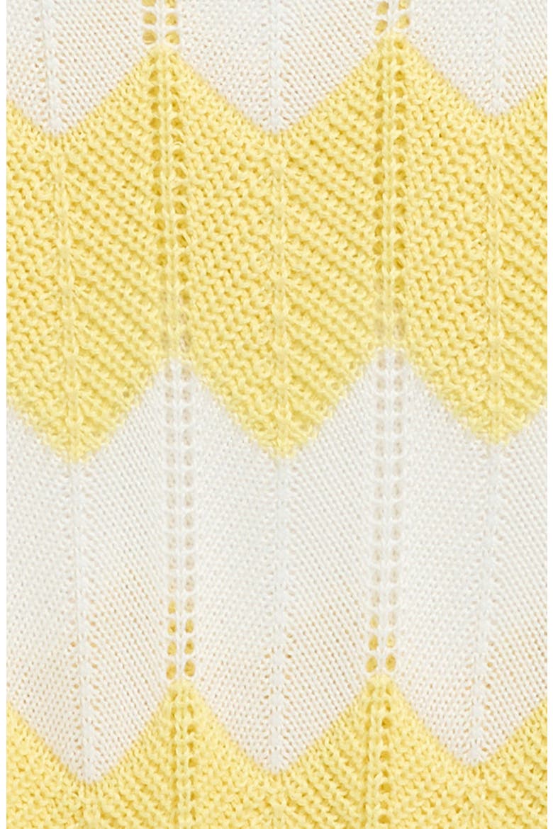 Chevron Stripe Pointelle Sweater, Alternate, color, YELLOW