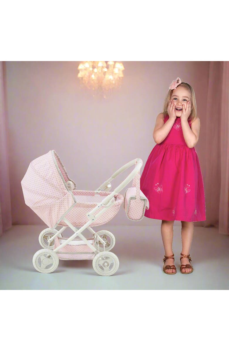 Teamson Kids Olivia's Little World Polka Dot Princess Convertible Baby Doll Stroller, Alternate, color, Multi Color