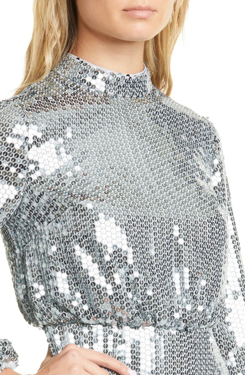 Ted Baker London Sequin Long Sleeve Dress, Alternate, color, 