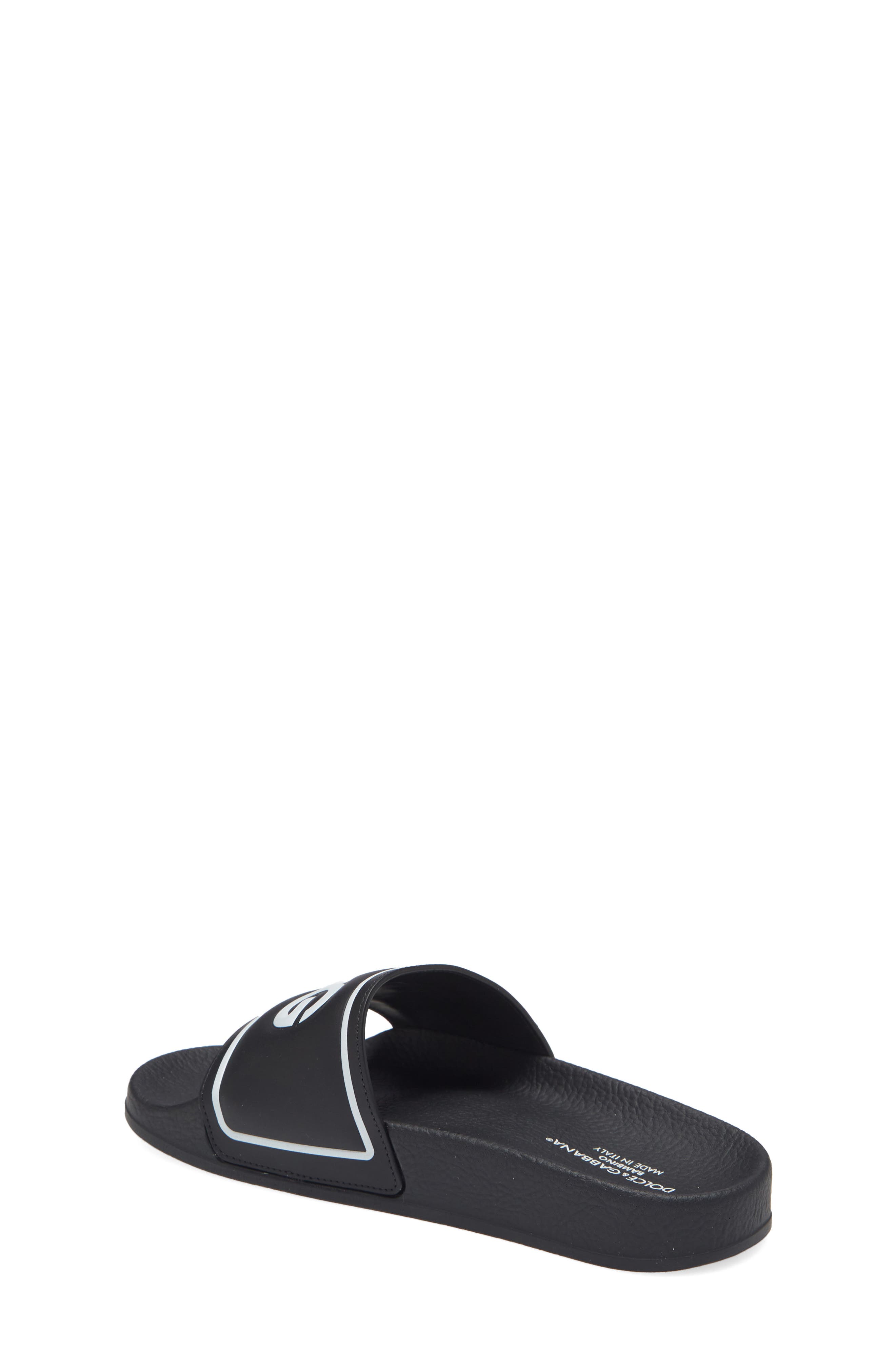 Dolce&Gabbana Logo Slide Sandal, Alternate, color, 