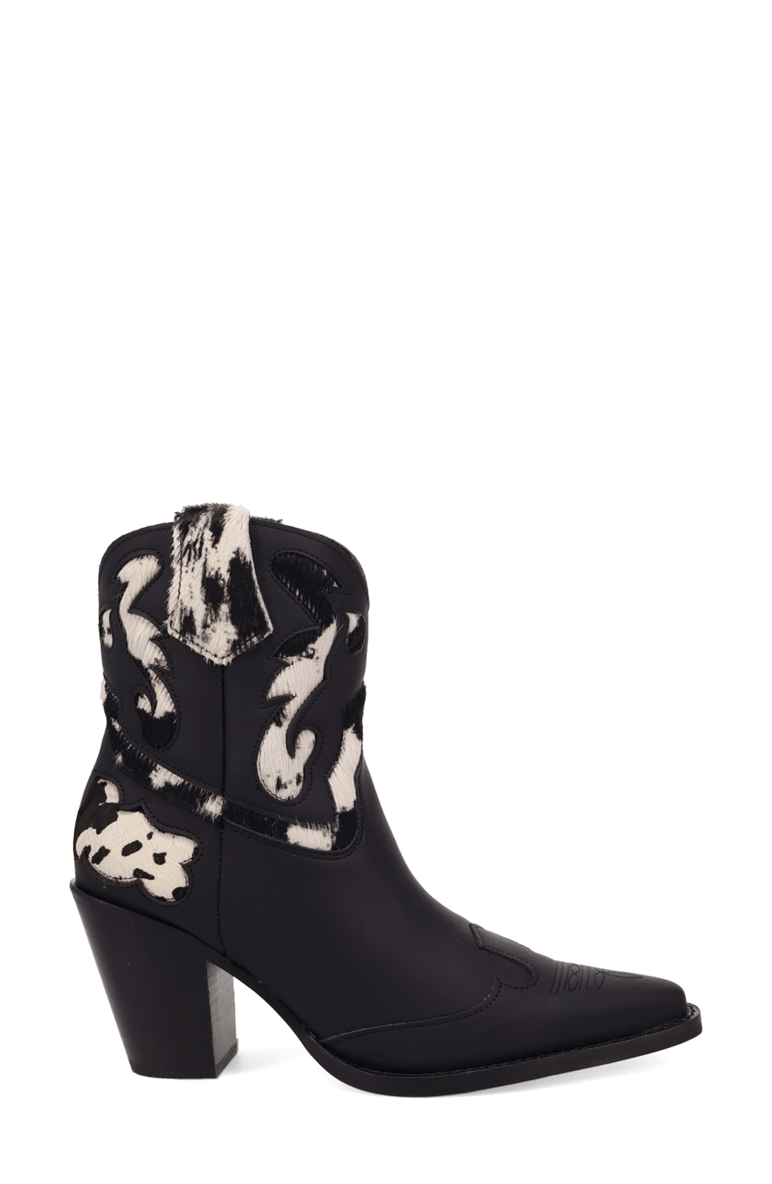 Run Wild Animal Print Western Boot, Alternate, color, BLACK COW PRINT