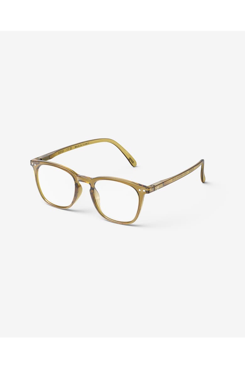 #E 49mm Trapeze Reading Glasses, Alternate, color, Golden Green