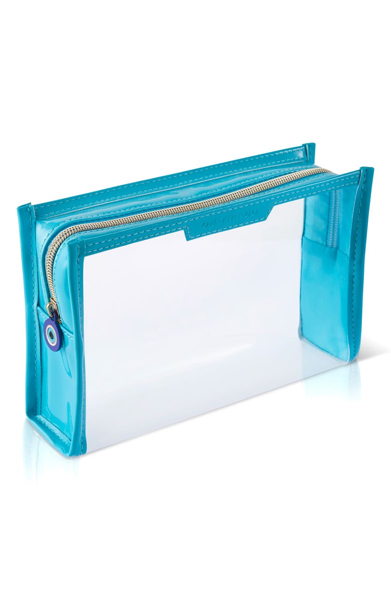 SPECTRUM Evil Eye 8-Piece Travel Makeup Brush & Velvet Puff Set $50 Value, Alternate, color, Blue/ Turquoise