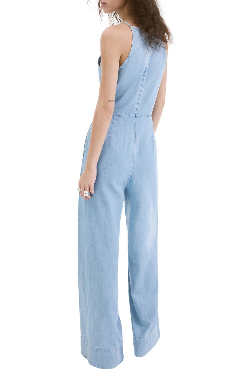MANGO Denim Jumpsuit, Alternate, color, Light Blue