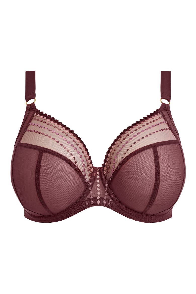 Matilda Full Figure Underwire Plunge Bra, Alternate, color, SUGARPLUM
