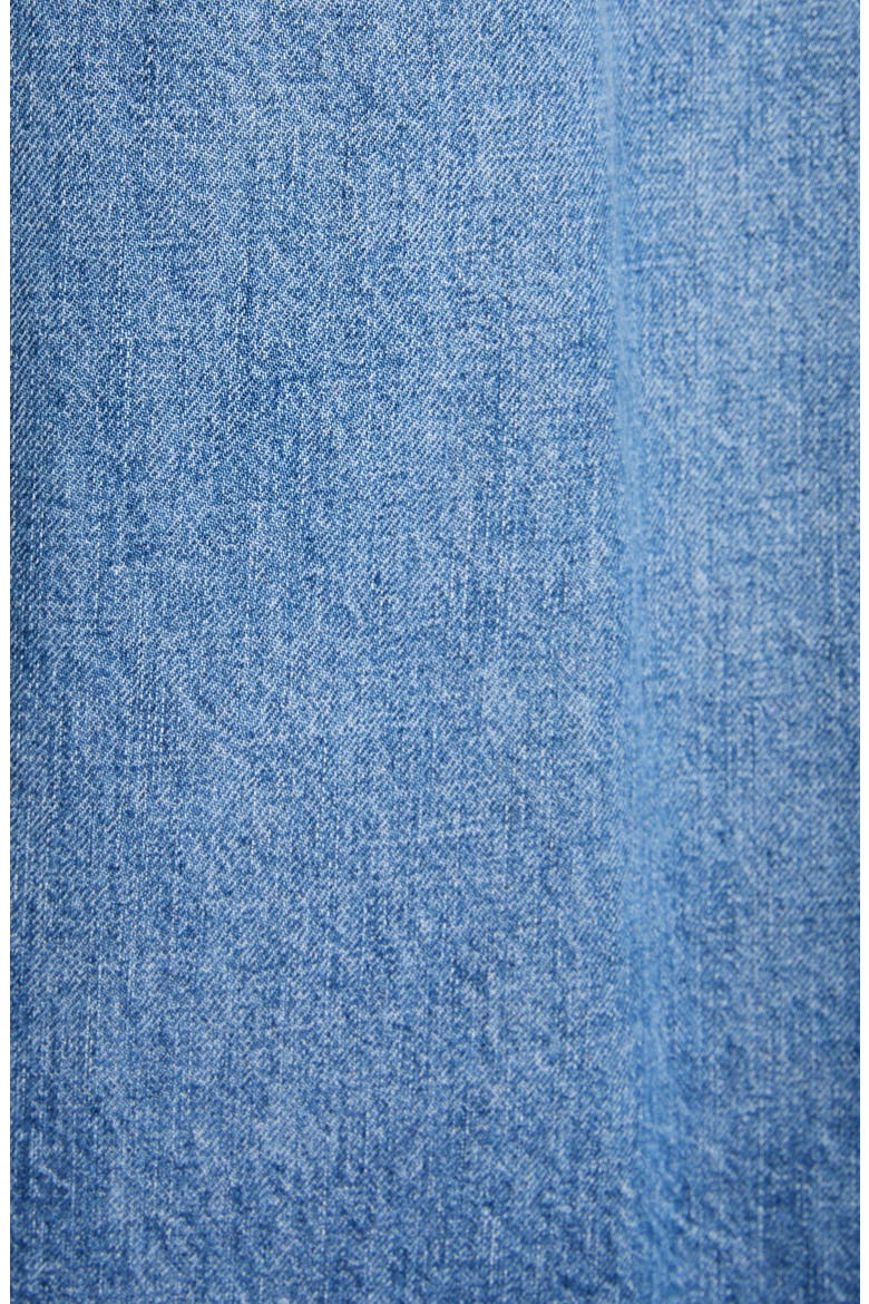Intrecciato Collar Oversize Indigo Denim Jacket, Alternate, color, MID BLUE