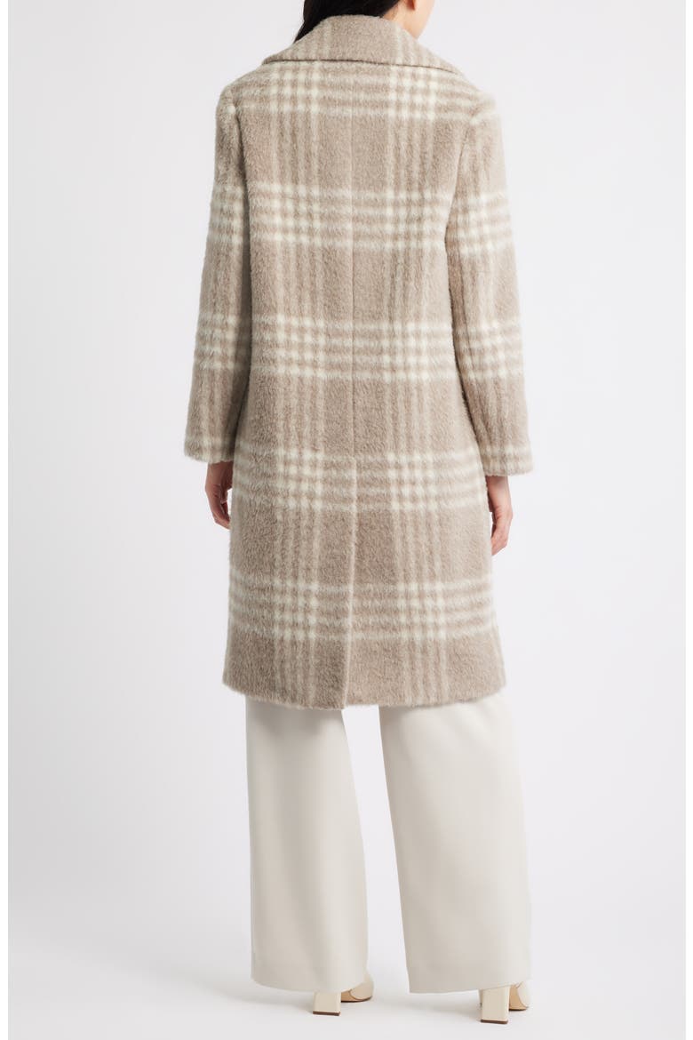 Bailey Plaid Alpaca & Wool Blend Coat, Alternate, color, TAUPE PLAID