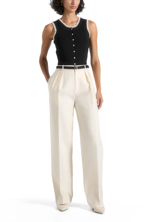 Evelyn Crochet Frill Crop Top