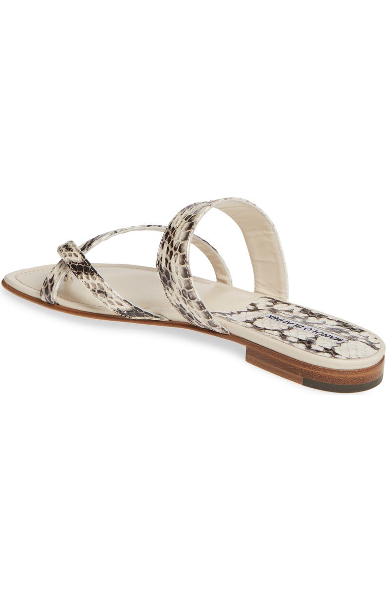 Manolo Blahnik 'Susa' Genuine Snakeskin Sandal, Alternate, color,
