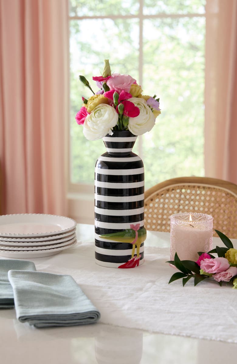 MACKENZIE CHILDS Patience Brewster Gloria Alligator Vase, Alternate, color, Black