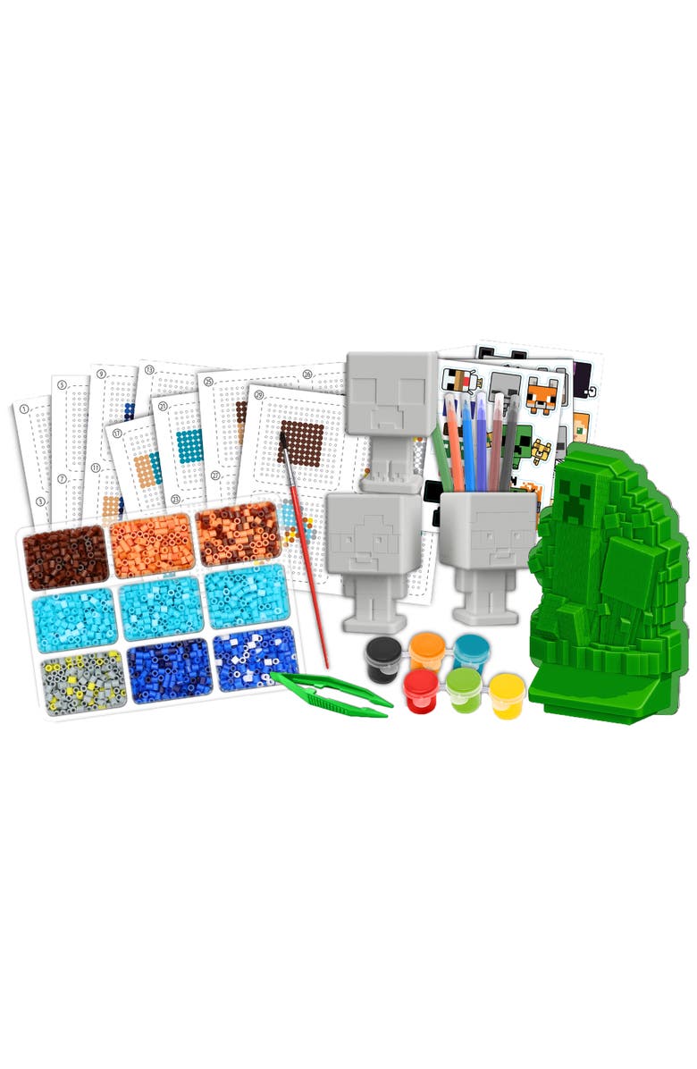MINECRAFT 3 In 1 Activity Set, Minecraft Craft Kit, 3 DIY Creations, Kids 6+, Alternate, color, Multicolored