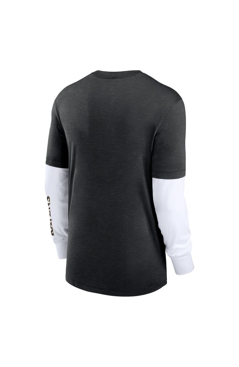 Nike Men's Nike Heather Black Baltimore Ravens Slub Fashion Long Sleeve T-Shirt, Alternate, color, 