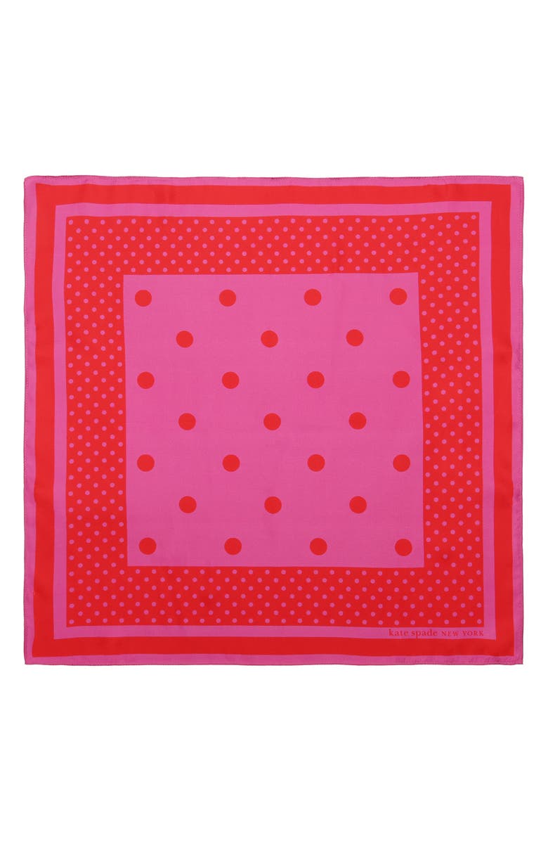 Kate Spade New York lady dot silk bandana, Alternate, color,
