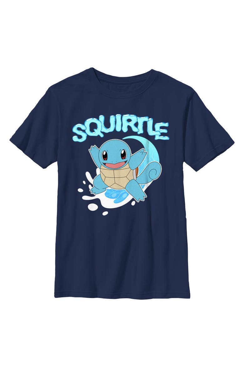 Boy's Pokemon Pikachu Electric Pose  Graphic T-Shirt, Main, color, Blue: Squirtle