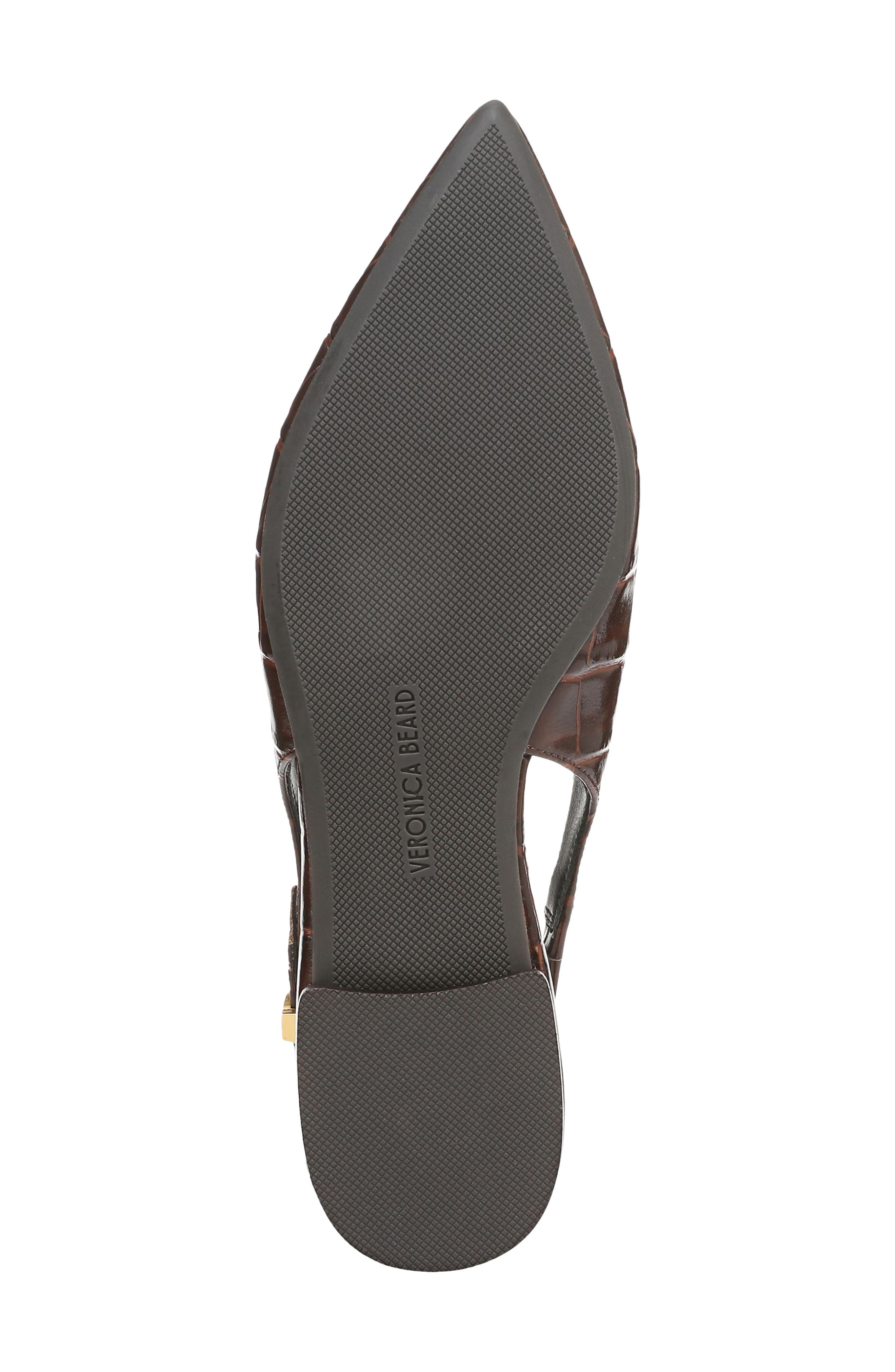 Shina Slingback Pointed Toe Flat, Alternate, color, CHOCOLATE