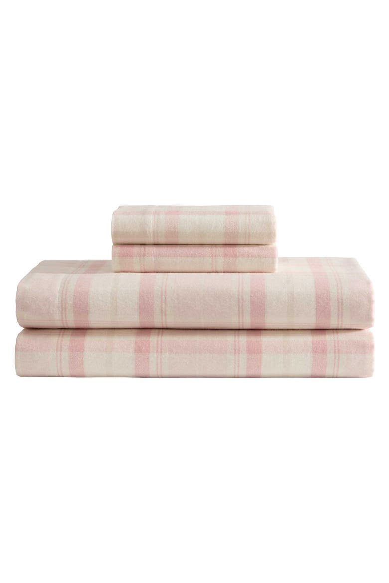 Mulholland Plaid Cotton Sheet Set, Main, color, MAUVE PINK