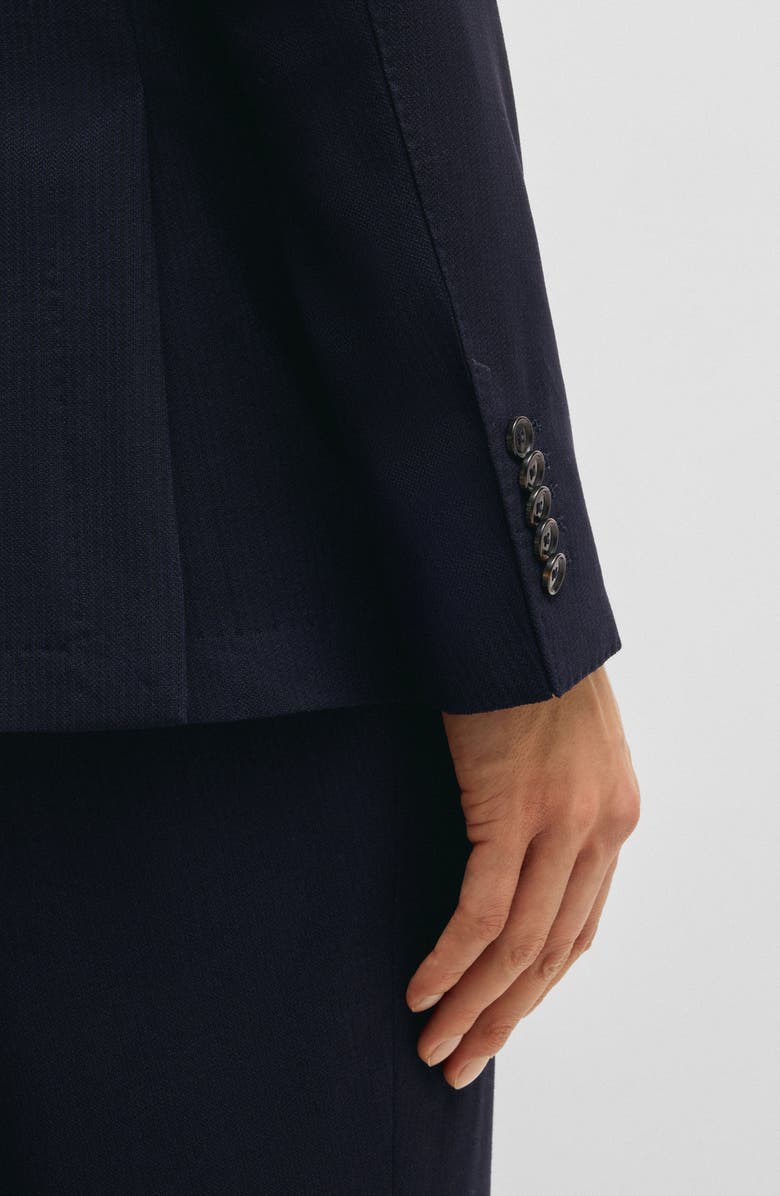 BOSS Heston Slim Fit Navy Stretch Wool Blend Sport Coat, Alternate, color, Dark Blue
